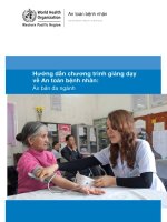 Hướng dẫn chương trình giảng dạy về An toàn bệnh nhân