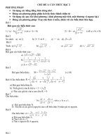 CHỦ ĐỀ CĂN THỨC BẬC 2 ôn vào 10