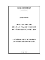 Marketing hỗn hợp đối với sản phẩm bộ nghịch lưu tại công ty TNHH enso việt nam 