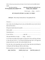 Đơn đề nghị mở lớp học lại