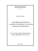 Phát triển nguồn nhân lực tại công ty cổ phần đầu tư xây dựng và thương mại thảo trung 