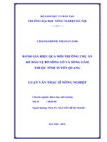 Đánh giá hiệu quả môi trường 2 dự án kè bảo vệ bờ sông lô và sông gâm thuộc tỉnh tuyên quang 