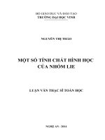 Một số tính chất hình học của nhóm LIE