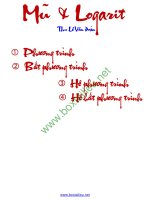 Chuyên đề Mũ và Logarit ôn thi THPT Quốc Gia