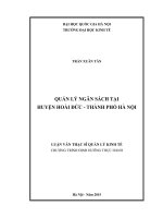 Quản lý ngân sách tại huyện hoài đức   thành phố hà nội 