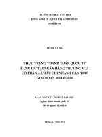 thực trạng thanh toán quốc tế bằng lc tại ngân hàng thương mại cổ phần á châu chi nhánh cần thơ giai đoạn 2011 đến tháng 6 năm 2014