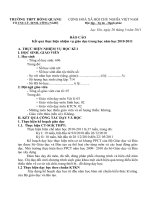 BÁO CÁO SƠ KẾT HK I