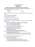 ngan hang cau hoi sư kì