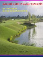 BÁO CÁO ĐỀ XUẤT DỰ ÁN SÂN GOLF THANH XUYÊN