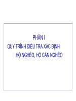 QUY TRÌNH ĐIỀU TRA XÁC ĐỊNH HỘ NGHÈO, HỘ CẬN NGHÈO