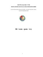 Giáo trình Kế toán quản trị (Giáo trình đào tạo từ xa): Phần 1