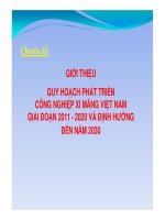 GIỚI THIỆU QUY HOẠCH PHÁT TRIỂN CÔNG NGHIỆP XI MĂNG VIỆT NAM GIAI đoạn 2011   2020 và ĐỊNH HƯỚNG đến năm 2030 