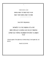 Sở hữu và tác động của nó đối với lực lượng sản xuất trong lĩnh vực nông nghiệp ở nước ta hiện nay