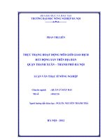 Thực trạng hoạt động môi giới giao dịch bất động sản trên địa bàn quận thanh xuân   thành phố hà nội 