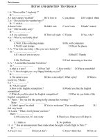 Một số câu giao tiếp thường gặp