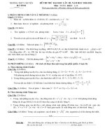 Đề thi thử đại học Môn Toán Khối A, B lần III  THPT Chuyên Hà tĩnh 2010 2011