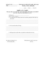 PHIẾU LẤY Ý KIẾN ĐỂ BỔ NHIỆM CBQL.