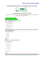 Đề thi mẫu  cấu trúc đề thi đánh giá năng lực  ĐHQGHN 2015