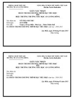 Mẫu hoàn thành bậc tiểu học