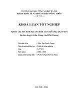 Nghiên cứu tình hình thực thi chính sách miễn thủy lợi phí trên địa bàn huyện cẩm giàng, tỉnh hải dương