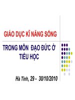 Chuyên đề GDKNS qua môn Đạo đức
