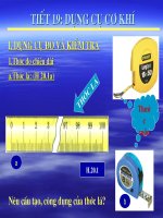 Tiết 19 Dụng cụ cơ khí
