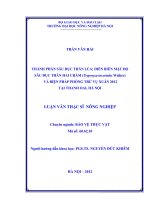 Thành phần sâu đục thân lúa; diễn biến mật độ sâu đục thân hai chấm (tryporyza incertulas walker) và biện pháp phòng trừ vụ xuân 2012 tại thanh oai, hà nội 