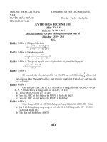 Đề thi HSG toán 8 năm 2010 2011