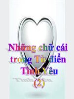 NHỮNG CHỮ CÁI TRONG TỰ ĐIỂN TÌNH YÊU(2)