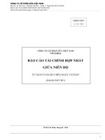 báo cáo tài chính hợp nhất giữa niên độ công ty sữa vinamilk