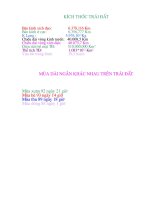 KÍCH THƯỚC TRÁI ĐẤT, CÁC MÙA