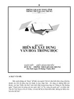 Bài Viết hiến kế xây dựng đời sống Văn Hóa trường học 10 11