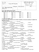 đề thi hk II tiếng Anh 10