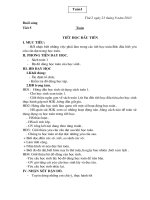 Tuần 1: tiết học đầu tiên