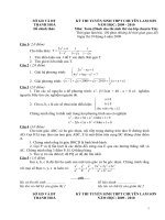 Đề tuyển sinh lớp 10 chuyên Toán và đáp án