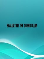 LUẬN VĂN TỐT NGHIỆP NGÀNH NGÔN NGỮ ANH: Đề tài Đánh giá chương trình đào tạo