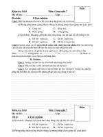 Đề kiểm tra công nghệ 7 (1 tiết và học kỳ)