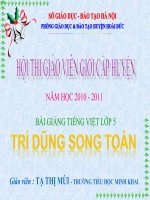 Bài giảng tiếng việt 5 tuần 21 bài trí dũng song toàn 2 