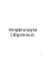 Kinh nghiệm sử dụng keil c để lập trình cho x51  