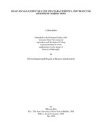 Essays on management quality, IPO characteristics and the success of business combinations