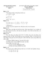 Tuyển tập đề tuyển sinh vào 10(Có đ/a)(Bắc Giang)các năm