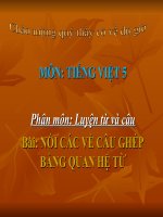 Bài giảng tiếng việt 5 tuần 21 bài luyện từ và câu   nối các vế câu ghép bằng quan hệ từ6 