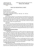 báo cáo TT cá nhân 2011