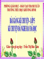 Bài giảng tiếng việt 5 tuần 20 bài kể chuyện đã nghe đã đọc9 