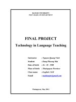 Lesson plan for Technology in Language Teaching