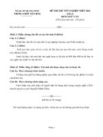 Đề thi thử tốt nghiệp 2011   lần 1