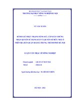 Đánh giá thực trạng đăng ký, cấp giấy chứng nhận quyền sử dụng đất và quyền sở hữu nhà ở trên địa bàn quận hai bà trưng, thành phố hà nội 