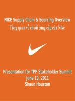 Tổng quan về chuỗi cung cấp của Nike