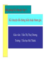 bài giảng tiếng việt 5 tuần 21 bài kể chuyện đã được chứng kiến hoặc tham gia5 