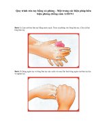 Quy trình rửa tay bằng xà phòng  HNT